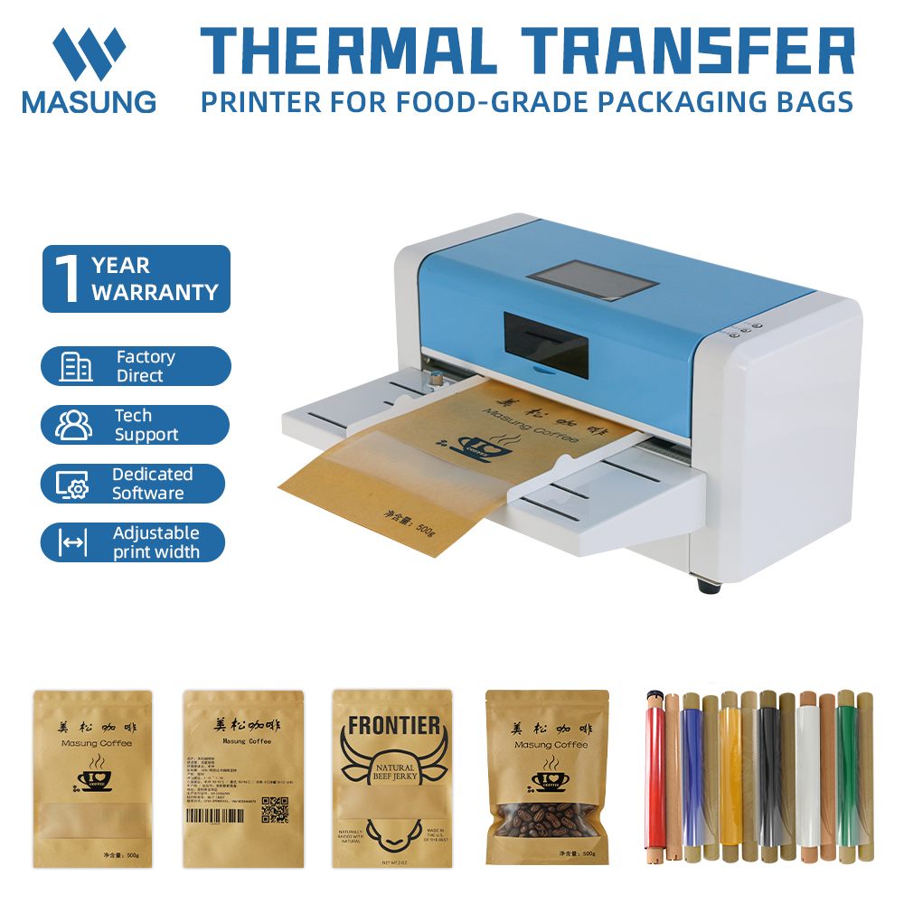 Food Snacks Logos - Imprimante thermique automatique pour sacs d'emballage