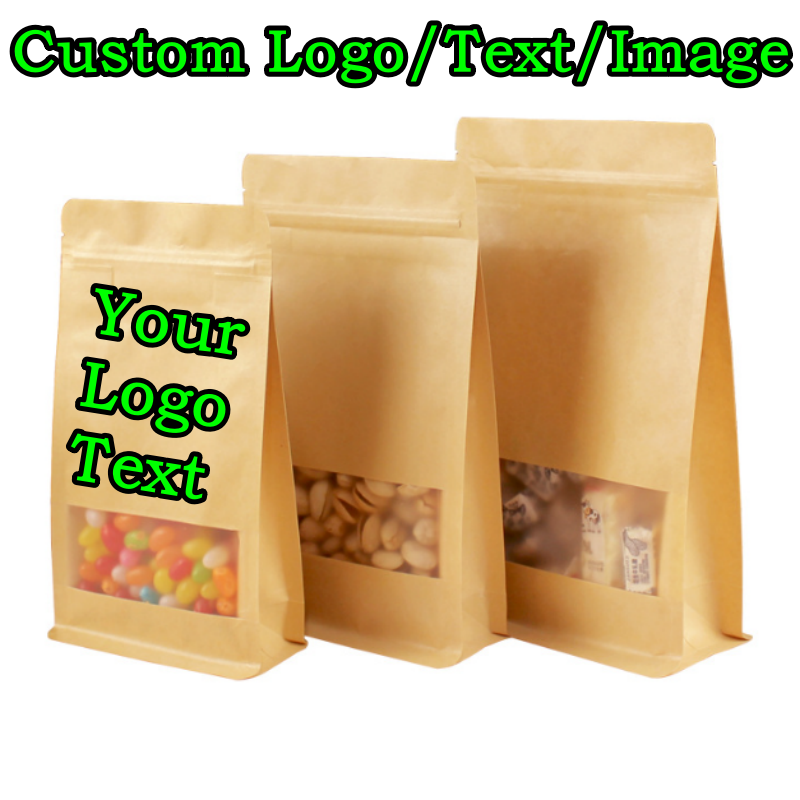 Food Snacks Logos - 50 Sachets Doypack 3D en Papier