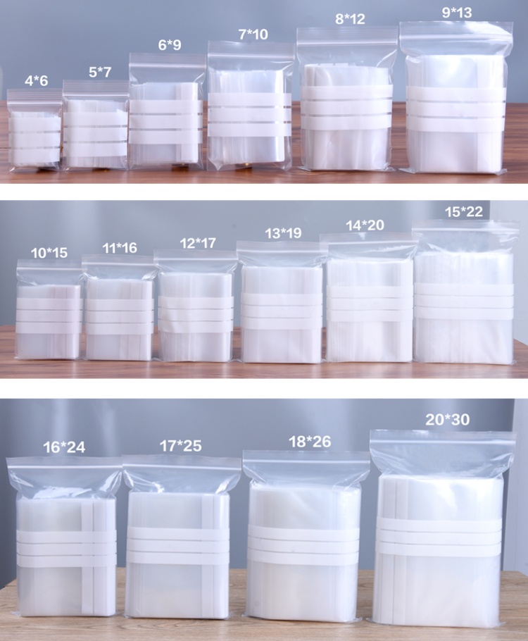 200 Sachets Ziplock Transparen - Food Snacks Logos avis et prix