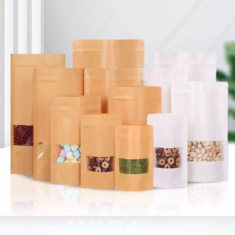 50 sacs en papier kraft, sacs  - Food Snacks Logos avis et prix